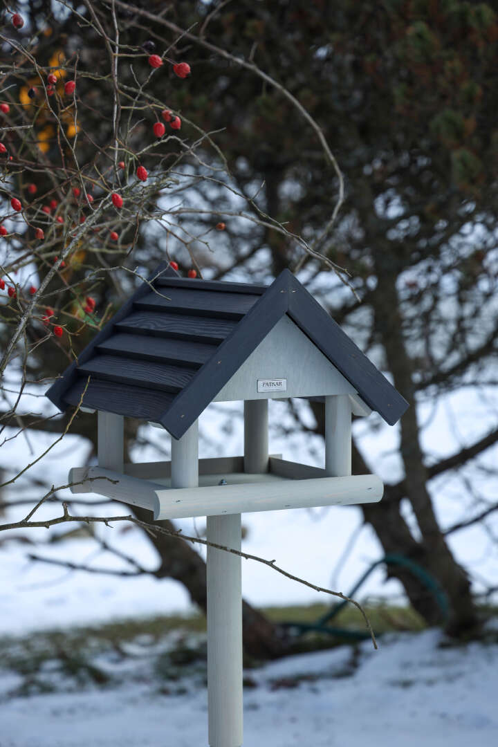 PATKAR Vogelhaus Giebeldach mit Ständer